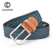 Load image into Gallery viewer, Casual Knitted Belt Woven Canvas Elastic Stretch Belt