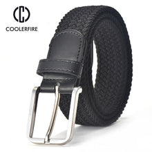 Load image into Gallery viewer, Casual Knitted Belt Woven Canvas Elastic Stretch Belt