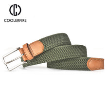 Load image into Gallery viewer, Casual Knitted Belt Woven Canvas Elastic Stretch Belt