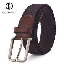 Load image into Gallery viewer, Casual Knitted Belt Woven Canvas Elastic Stretch Belt