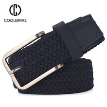 Load image into Gallery viewer, Casual Knitted Belt Woven Canvas Elastic Stretch Belt