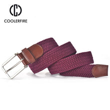 Load image into Gallery viewer, Casual Knitted Belt Woven Canvas Elastic Stretch Belt