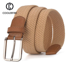 Load image into Gallery viewer, Casual Knitted Belt Woven Canvas Elastic Stretch Belt