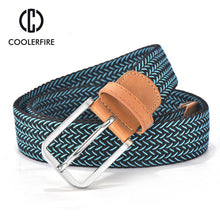 Load image into Gallery viewer, Casual Knitted Belt Woven Canvas Elastic Stretch Belt