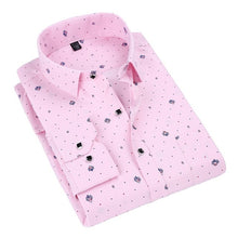 Load image into Gallery viewer, Printed Plaid Polka Dot Men Shirt Long-Sleeved Casual