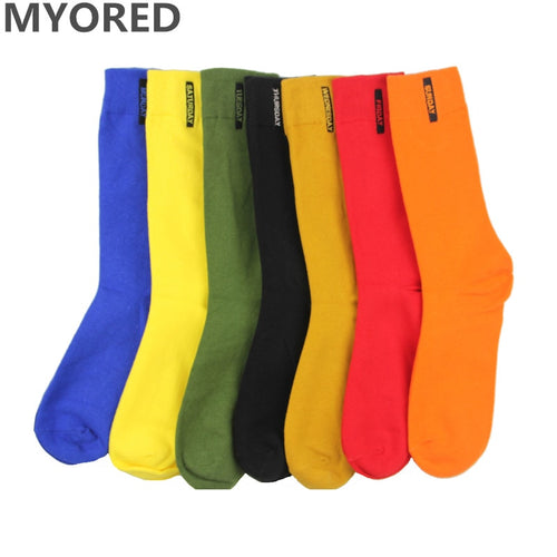 cotton solid colorful socks