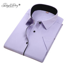 Load image into Gallery viewer, Short Sleeved Fashion Solid Male Shirt