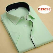 Load image into Gallery viewer, Short Sleeved Fashion Solid Male Shirt