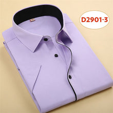 Load image into Gallery viewer, Short Sleeved Fashion Solid Male Shirt