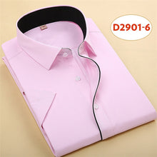 Load image into Gallery viewer, Short Sleeved Fashion Solid Male Shirt
