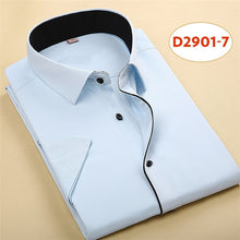 Load image into Gallery viewer, Short Sleeved Fashion Solid Male Shirt
