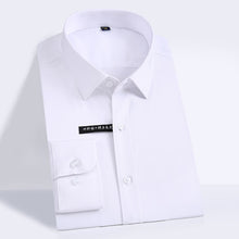 Load image into Gallery viewer, Easy Care Solid Bamboo Fiber Dress Shirts Comfortable Soft Long Sleeve Elastic Non Iron Male Regular-fit Formal Tops Shirt