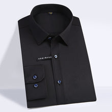 Load image into Gallery viewer, Easy Care Solid Bamboo Fiber Dress Shirts Comfortable Soft Long Sleeve Elastic Non Iron Male Regular-fit Formal Tops Shirt