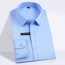 Load image into Gallery viewer, Easy Care Solid Bamboo Fiber Dress Shirts Comfortable Soft Long Sleeve Elastic Non Iron Male Regular-fit Formal Tops Shirt