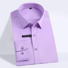 Load image into Gallery viewer, Easy Care Solid Bamboo Fiber Dress Shirts Comfortable Soft Long Sleeve Elastic Non Iron Male Regular-fit Formal Tops Shirt