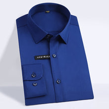 Load image into Gallery viewer, Easy Care Solid Bamboo Fiber Dress Shirts Comfortable Soft Long Sleeve Elastic Non Iron Male Regular-fit Formal Tops Shirt