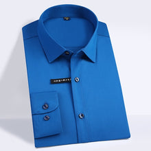 Load image into Gallery viewer, Easy Care Solid Bamboo Fiber Dress Shirts Comfortable Soft Long Sleeve Elastic Non Iron Male Regular-fit Formal Tops Shirt