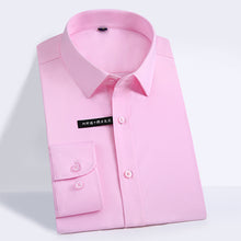 Load image into Gallery viewer, Easy Care Solid Bamboo Fiber Dress Shirts Comfortable Soft Long Sleeve Elastic Non Iron Male Regular-fit Formal Tops Shirt