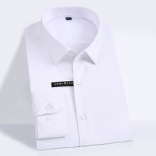 Load image into Gallery viewer, Easy Care Solid Bamboo Fiber Dress Shirts Comfortable Soft Long Sleeve Elastic Non Iron Male Regular-fit Formal Tops Shirt