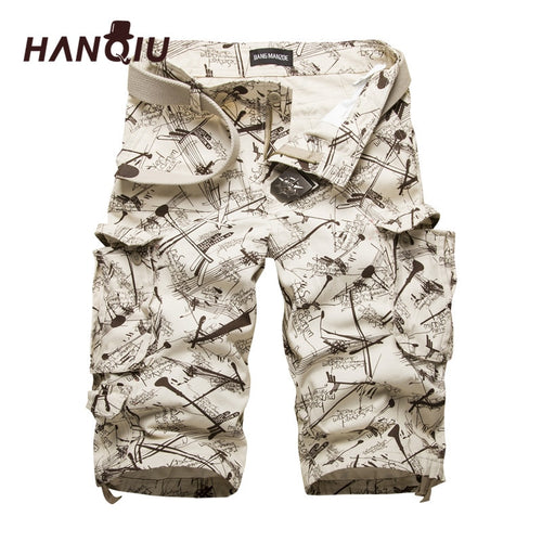 HANQIU Cotton Mens Cargo Short