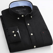 Load image into Gallery viewer, Mens Long Sleeve Solid Oxford Dress Shirt