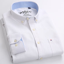 Load image into Gallery viewer, Mens Long Sleeve Solid Oxford Dress Shirt
