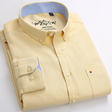 Load image into Gallery viewer, Mens Long Sleeve Solid Oxford Dress Shirt