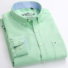 Load image into Gallery viewer, Mens Long Sleeve Solid Oxford Dress Shirt