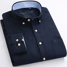 Load image into Gallery viewer, Mens Long Sleeve Solid Oxford Dress Shirt