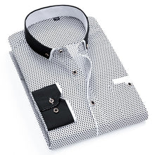 Load image into Gallery viewer, Printed Plaid Polka Dot Men Shirt Long-Sleeved Casual