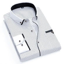 Load image into Gallery viewer, Printed Plaid Polka Dot Men Shirt Long-Sleeved Casual