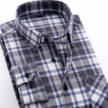 Load image into Gallery viewer, Men's 100% Cotton Casual Plaid Shirt