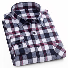 Load image into Gallery viewer, Men's 100% Cotton Casual Plaid Shirt