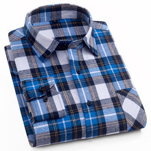 Load image into Gallery viewer, Men's 100% Cotton Casual Plaid Shirt