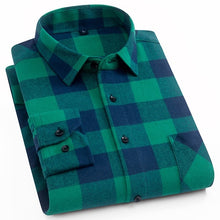 Load image into Gallery viewer, Men's 100% Cotton Casual Plaid Shirt