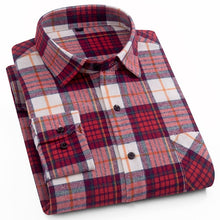 Load image into Gallery viewer, Men's 100% Cotton Casual Plaid Shirt