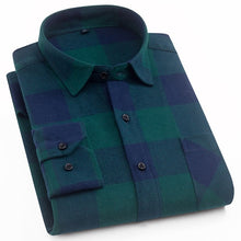 Load image into Gallery viewer, Men's 100% Cotton Casual Plaid Shirt