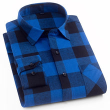 Load image into Gallery viewer, Men's 100% Cotton Casual Plaid Shirt