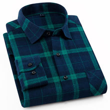 Load image into Gallery viewer, Men's 100% Cotton Casual Plaid Shirt