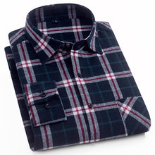 Load image into Gallery viewer, Men's 100% Cotton Casual Plaid Shirt