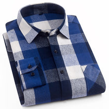 Load image into Gallery viewer, Men's 100% Cotton Casual Plaid Shirt