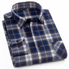 Load image into Gallery viewer, Men's 100% Cotton Casual Plaid Shirt