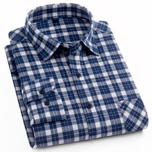 Load image into Gallery viewer, Men's 100% Cotton Casual Plaid Shirt