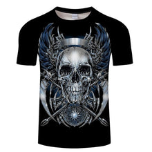 Load image into Gallery viewer, White  3D Skull tshirt