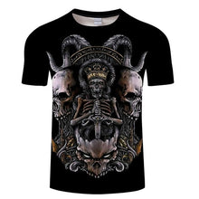 Load image into Gallery viewer, White  3D Skull tshirt