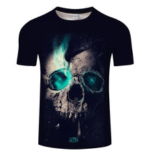 Load image into Gallery viewer, White  3D Skull tshirt
