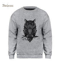 Load image into Gallery viewer, Animal Owl Hoodie Men Black Sweatshirt Casual