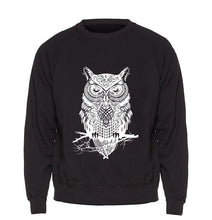 Load image into Gallery viewer, Animal Owl Hoodie Men Black Sweatshirt Casual