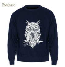 Load image into Gallery viewer, Animal Owl Hoodie Men Black Sweatshirt Casual