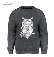 Load image into Gallery viewer, Animal Owl Hoodie Men Black Sweatshirt Casual